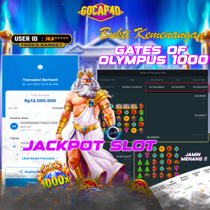 Bukti JP Slot Gates Of Olympus GOCAP4D Rp.12.000.000,- LUNAS