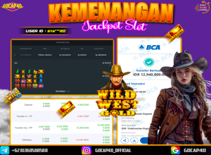 BUKTI JP SLOT WILD WEST GOLD GOCAP4D Rp.12.940.000,-LUNAS