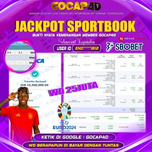 BUKTI JP PIALA EURO 2024 GOCAP4D Rp. 25.000.000,-LUNAS
