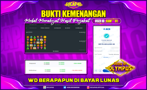 GOCAP4D – GATES OF OLYMPUS RP 19.000.000,- LUNAS