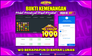 GOCAP4D – GATES OF OLYMPUS 1000 RP 40.000.000,- LUNAS