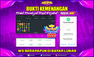 GOCAP4D – STARLIGHT PRINCESS 1000 RP 81.000.000,- LUNAS