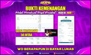 GOCAP4D – OPUS LIVE CASINO RP 50.000.000,- LUNAS