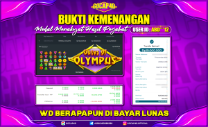 GOCAP4D – GATES OF OLYMPUS RP 19.000.000,- LUNAS