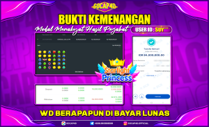 GOCAP4D – STARLIGHT PRINCESS RP 54.000.000,- LUNAS