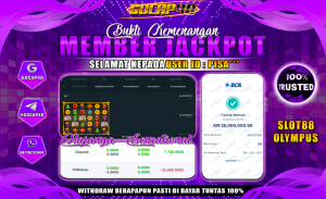 GOCAP4D – SLOT88 OLYMPUS RP 25.000.000,- LUNAS