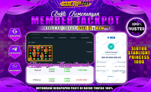GOCAP4D – SLOT88 STARLIGHT PRINCESS 1000 RP 43.000.000,- LUNAS